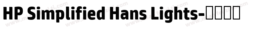 HP Simplified Hans Lights字体转换